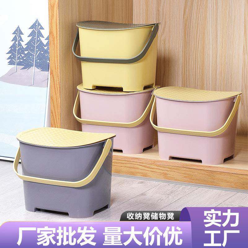儿童玩具收纳凳储物凳子可坐人带提手塑料凳子杂物收纳箱