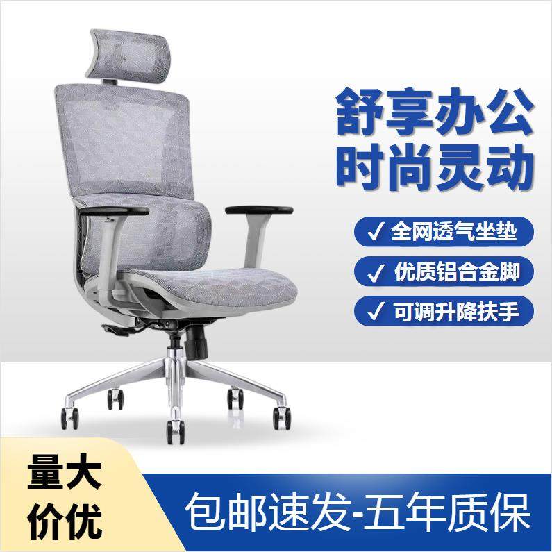 人体工学椅子电脑椅家用久坐舒适可升降可躺护腰书房办公椅