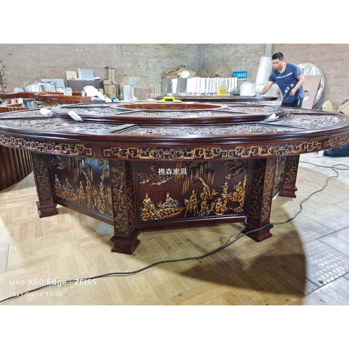 雕刻自动圆桌八仙过海转动餐桌橡木雕花回转圆桌,农机/农具/农膜,其它农用工具,淘宝优惠券,粉丝福利购,淘宝优惠卷