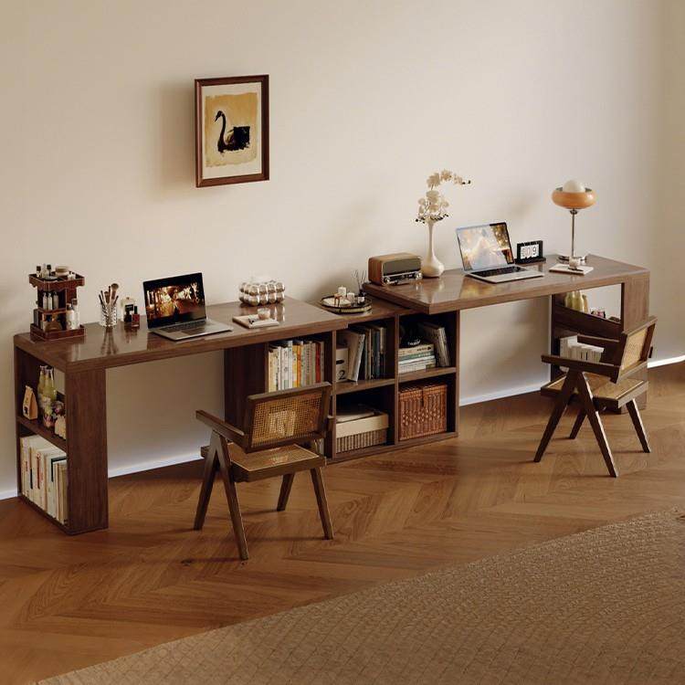 实木双人书桌成人家用学习桌卧室长条桌子收纳柜一体可伸缩电脑桌,节庆用品/礼品,新娘配件,淘宝优惠券,粉丝福利购,淘宝优惠卷