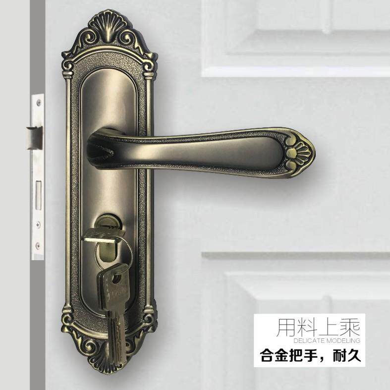 欧式红古铜执手锁具室内卧室静音耐用型房间木门锁面板孔距165mm