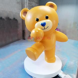 龙岗区依塔斯玻璃钢IP熊雕塑卡通熊商场门口落地摆件景观创意
