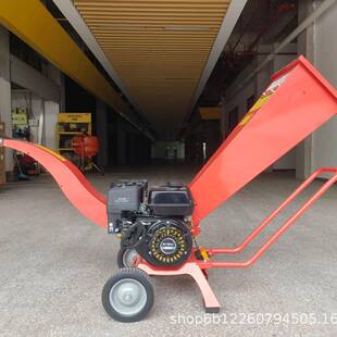 树枝粉碎机小型木片汽油秸秆果园林葡萄碎枝机移动式外贸