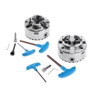 4寸伞齿轮卡盘木工卡盘木旋车床卡盘木旋工具自定心卡盘2Pcs套装