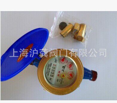 上海沪光五金水表厂螺翼式水表 旋翼式冷水表LXS-15 DN15防盗 4分