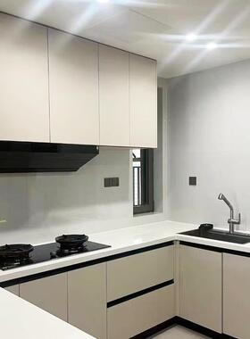 北京厂直供橱柜柜灶台一体工子储物厨房轻奢NF级E颗粒板整DDE体橱