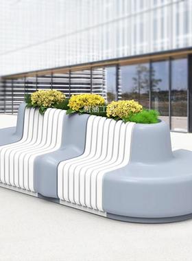 大型玻璃钢树池座雕塑园椅林户外休闲鹅石坐凳现卵代BXM创椅意等