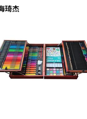 178cs双层可画折工叠水彩笔ZJS蜡笔绘画套装画幼儿童p具美术用品