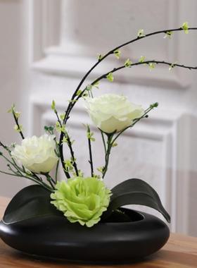 仿装真花OXW玫瑰艺套装摆件假简约家居客厅电视柜创意饰花花绢花