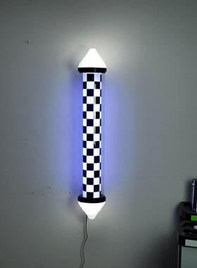 美发转ZGU灯塑挂墙料led全圆防水户外发廊标志灯超亮壁理发挂店灯