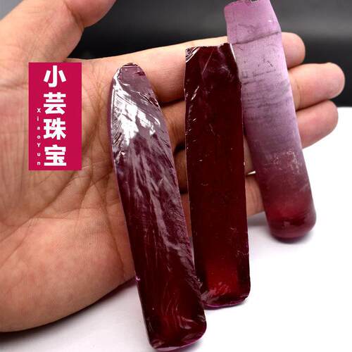 Ruby5#宝石材料A级人造红刚红玉料无品牌/可以打磨戒原原面