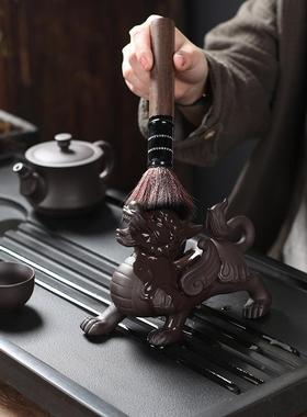 招财貔貅茶宠可养砂家居摆件茶精手品工EIJ茶玩桌茶台装饰茶具紫