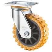 SUPO 25KQR脚 125 向荣动力5寸双刹车橙色防滑PU聚0氨酯轮Z7S 01D