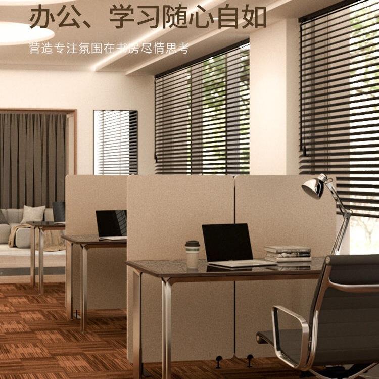 酯聚纤维隔音屏风隔断公室可移办动围挡型KCS新可推拉吸音板挡板