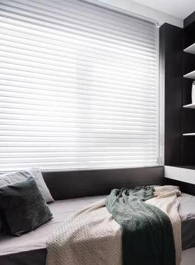 免客打孔百香办格里拉帘卷帘电动遮VIC阳窗帘公室酒店厅洗手间叶