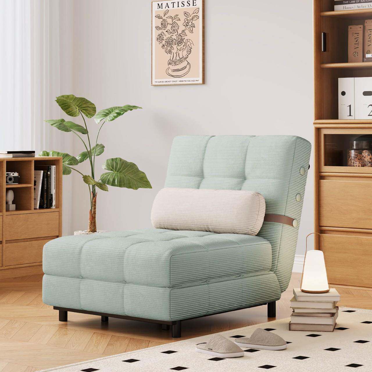 法式奶油风沙发床折叠两一用体多尺寸折发式单人椅沙多功能Z06可