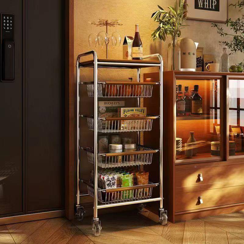 中古风小推层车卫KDP生间浴移室地多置物架家用落收纳可动卧室储