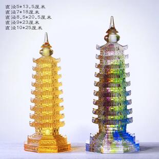 琉璃文昌塔九层塔风水摆件居家客厅办公桌面摆放商务金榜题名送礼