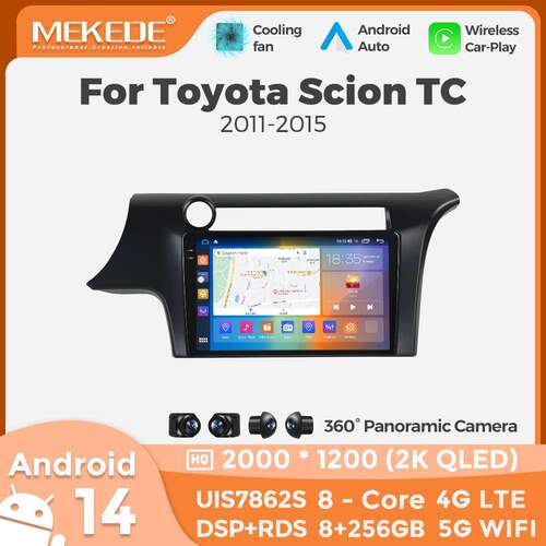 适用于ToyotaScionTC2011-2015丰田9寸安卓汽车导航仪carplay