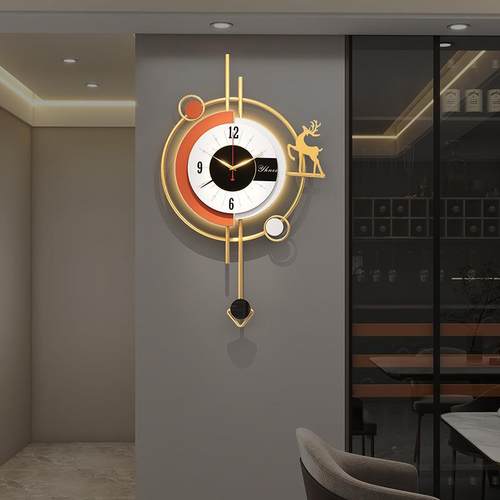 2023新款创意客厅时尚简约现代大气时钟挂钟静音挂墙艺术轻奢钟表