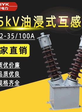 JDJ2-35/100A油浸式电压互感器35kV户外单柱双柱式高压油式互感器
