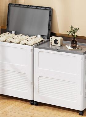 透明衣服收纳箱大容量折叠家用翻盖衣物被子整理特大号储物柜