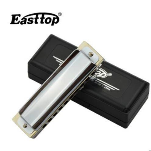 EASTTOP东方鼎T006十孔布鲁斯口琴C调电镀铜格特制音簧口琴
