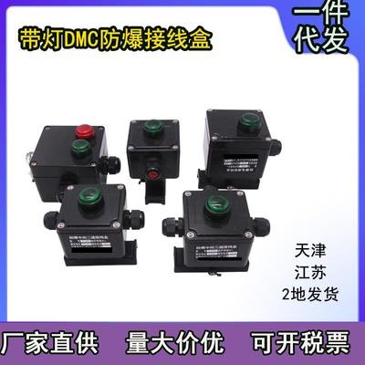 电伴热带防爆带灯电源接线盒带灯二通盒三通盒尾端防爆温控器