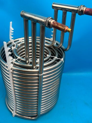 工业冷水机3P5P10P匹厂家304不锈钢制冷盘管蒸发器换热冷却器