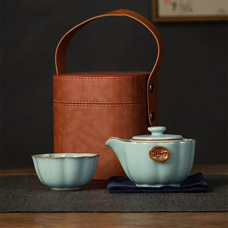 旅行茶具快客杯一壶一杯旅游户外露营随身高端套装泡茶便携式汝窑,纺织面料/辅料/配套,纺织机械配件,淘宝优惠券,粉丝福利购,淘宝优惠卷