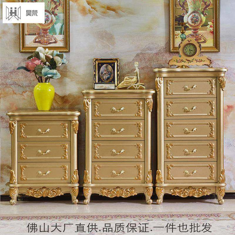 欧式斗柜实木五斗橱客厅边柜香槟金卧室储物柜抽屉立式收纳柜奢华,纺织面料/辅料/配套,纺织机械配件,淘宝优惠券,粉丝福利购,淘宝优惠卷