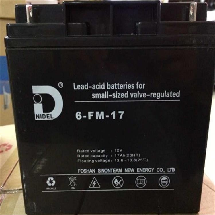 力得蓄电池12V38AH广东NIDEL蓄电池6GFM-38包邮质保三年非进口