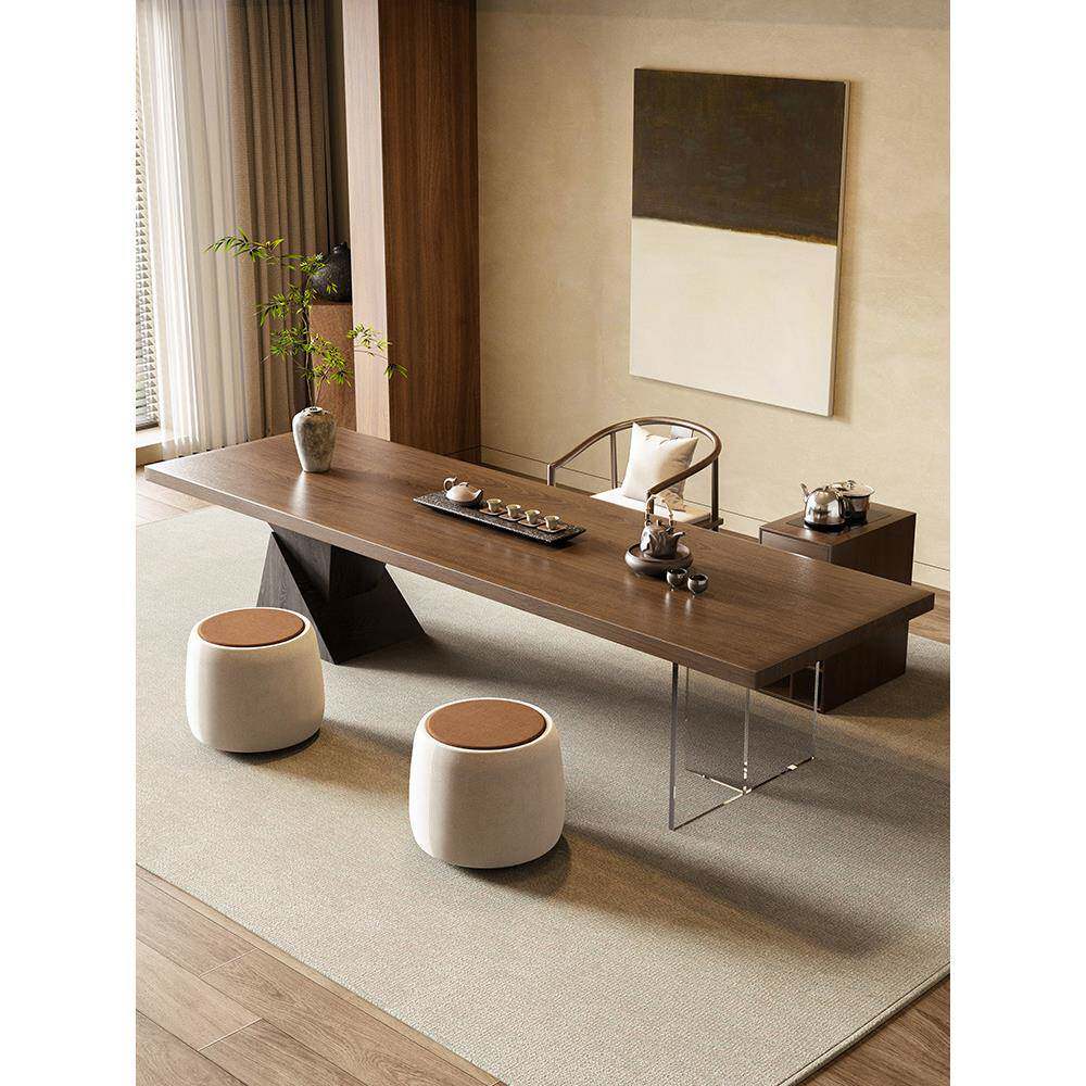 实木茶桌高级感家用客厅办公室轻奢现代简约茶台2025新款泡茶桌