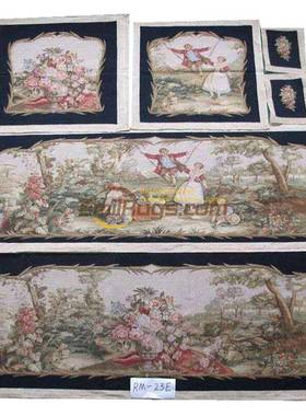 手工纯羊毛绒绣沙发套Needlepoint法式宫廷装饰