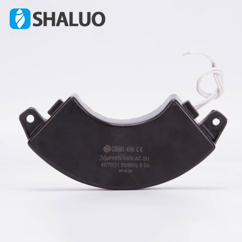 汽油发电机电容器CBB61 450V 36uf 半月牙形电容双引线