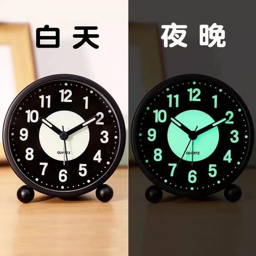 夜光小闹钟学生用儿童床头电子时钟表钟面创意个性懒人闹铃大音量