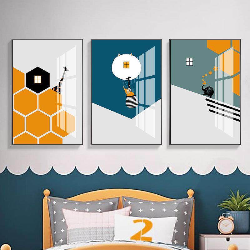 彩色卡通图案男孩女孩卧室床头挂画童趣儿童房装饰画温馨创意墙画,机械设备,其他机械设备,淘宝优惠券,粉丝福利购,淘宝优惠卷