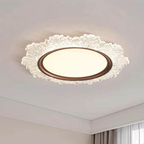 法式中古卧室吸顶灯极简个性房间护眼圆灯设计师主卧新款高端主灯