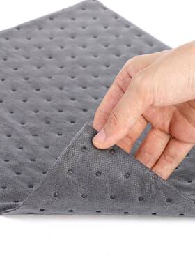 灰色通用吸液垫化学品应急吸附棉复合压点灰色工业万用吸水棉