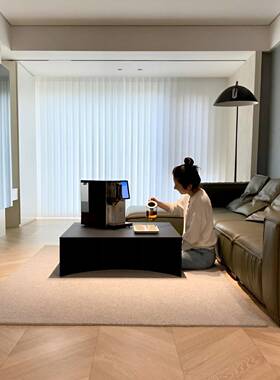 现代极简高级感茶几黑色方形意式设计师大小户型客厅家用轻奢铁艺