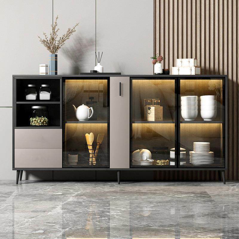 轻奢餐边柜现代简约家用厨房靠墙储物柜茶水柜客厅沙发靠背柜