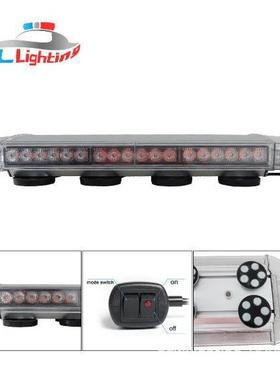 48LED长条爆闪灯48W汽车车顶警示灯12v24v55CM迷你短排警示