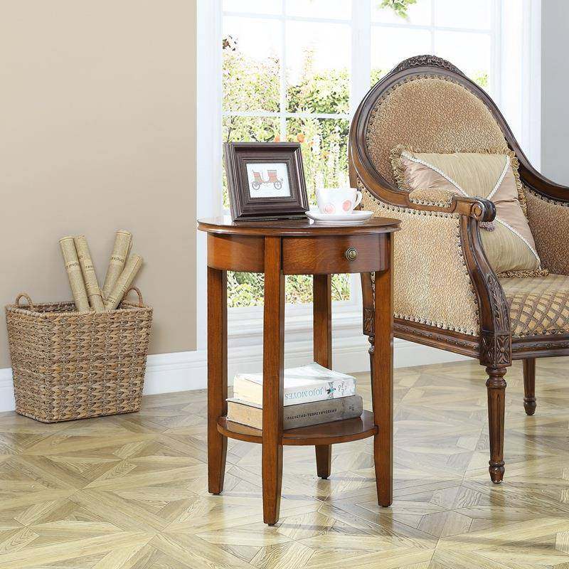 美式小圆几简约角几客厅边几沙发边柜茶几迷你小圆桌床头边桌新品