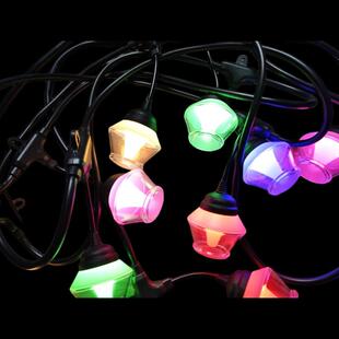 新款吊式钻石五米10灯庭院装饰灯室内室外LED灯带跑马灯