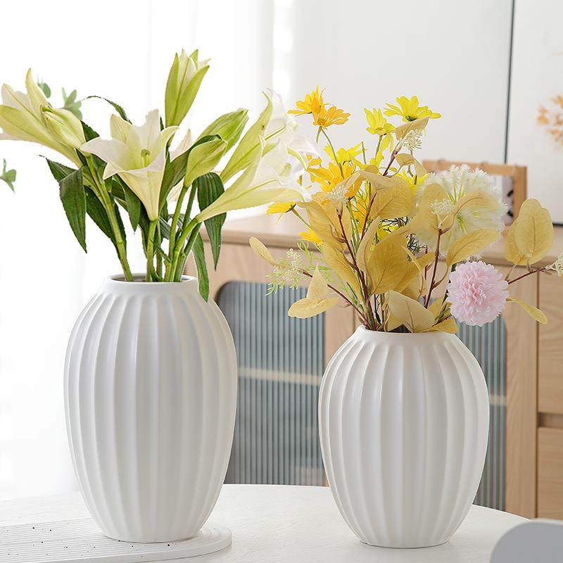 简约现代白色陶瓷花瓶客厅干花鲜花插花花盆轻奢装饰摆件玄关卧室,纺织面料/辅料/配套,纺织机械配件,淘宝优惠券,粉丝福利购,淘宝优惠卷