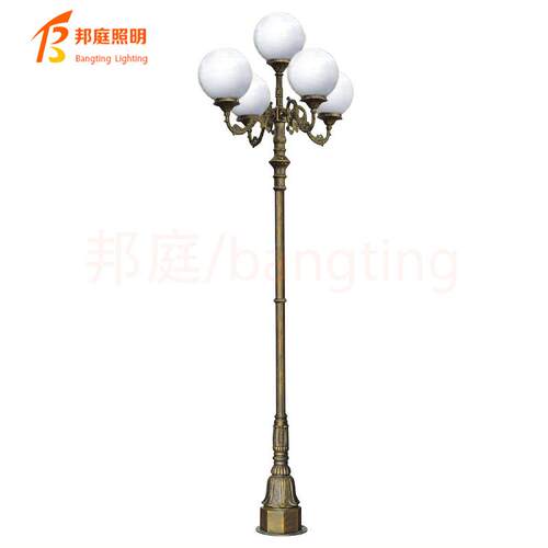 双头欧式太阳能庭院灯户外防水3米别墅公园小区路灯中式灯笼景观