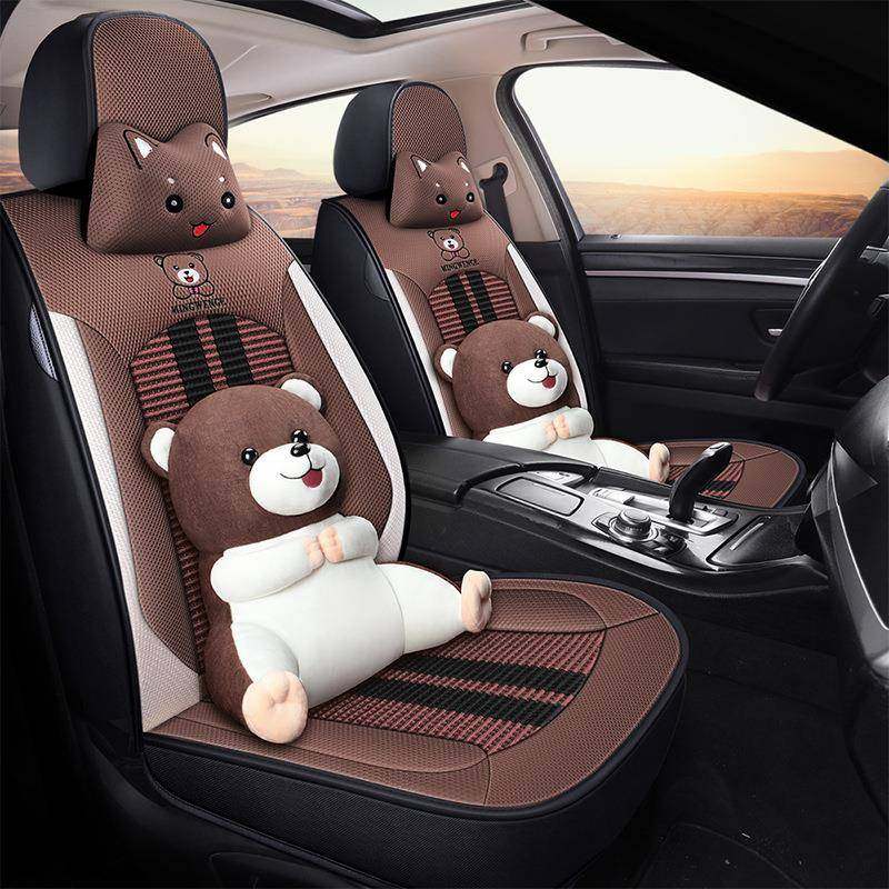 21年新款全包冰丝萌萌熊卡通四季通用汽车坐垫,纺织面料/辅料/配套,纺织机械配件,淘宝优惠券,粉丝福利购,淘宝优惠卷