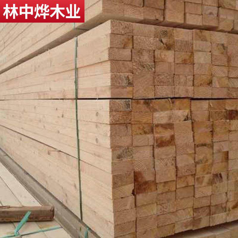 多规格原木木方条建筑工程跳板手架垫方木松木条实木椴木