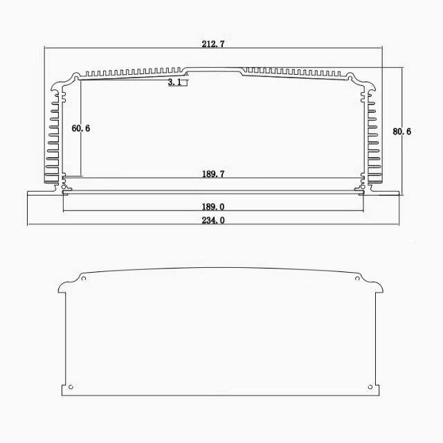 2箱34*80型铝机外8壳工控电路板铝盒JBV大子仪器放映机铝型材壳体