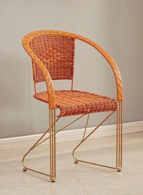 藤椅办公椅家用钢筋性见详情透气藤编手椅子加子固工编织加固电脑